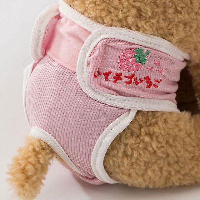 S Encantadores pañales para perros, bragas para perros, Fruta de dibujos animados, estampado de flores, pantalones físicos para perros, banda para el vientre, ropa interior para cachorros
