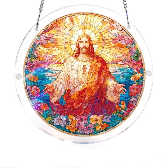 7.4 Inch Acrylic Puzzles Suncatcher Window Hanging Light Catching Acrylic Jigsaw Puzzle Suncatcher For Home Garden Decor And Birthday Gifts For Mom