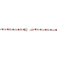 thumbnail image 4 of Gem Stone King 18K Rose Gold Plated Silver Heart Shape London Blue Topaz Red Created Ruby and Round White Lab Grown Diamond Greek Vine Flower Tennis Bracelet for Women (5.79 Cttw, 7.5 inch), 4 of 4