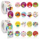 thumbnail image 1 of rollos de pegatinas de dibujos animados de feliz cumpleaños, 1000 hojas de pegatinas decorativas autoadhesivas redondas, pegatinas coloridas y lindas de 0,98 pulgadas para regalos,, 1 of 7