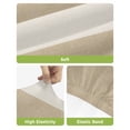 thumbnail image 4 of Rustic Vintage Bar Stool Covers Set of 2, Farmhouse Countryside Linen Texture Stretch Washable Bar Chair Covers with Backs, Removable Pub Counter Height Chair Cover for Kitchen Dining Room Cafe, 4 of 7