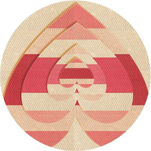 Ahgly Company Machine Washable Indoor Square Transitional Bright Orange Area Rugs, 3' Square