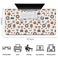 thumbnail image 5 of Long Mouse Pads for Desk,White Halloween Pumpkin Skull Bat Desk Mats on Top Of Desks, Desk Mouse Pad Extra Large with 3mm Non-Slip Base and Stitched Edge for Gaming,Work,Home 47.3"x23.6", 5 of 5