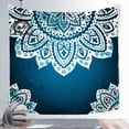 thumbnail image 2 of Goory Indian Bohemian Psychedelic Tapestries Wall Hanging Backdrop, Mandala Blue Lotus Floral Grey Tapestry for Bedroom, Living Room, 2 of 4