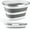 Gray, variant on 10L collapsible bucket with handle, multi-purpose foldable tub for ice storage, car washing, fishing, gardening, window cleaning and daily household cleaning