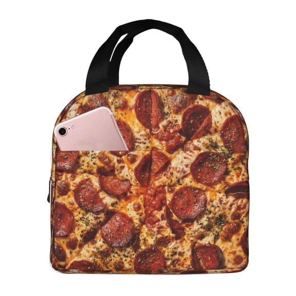 Pizza Insulated Lunch Box Reusable Lunch Bag Women Men Cooler Tote Bag For Work Picnic Outdoors Office Travel