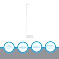 thumbnail image 3 of Sswbasics Adjustable White Costumer Stand - Single Arm Clothes Rack - Retail Clothing And Garment Display Stand - Ideal For Showcasing Hanging Items In Thrift Shops Boutiques And Retail Stores, 3 of 5