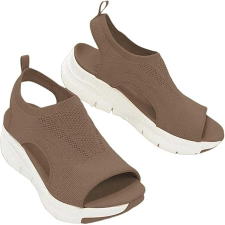 Wedge Sandals for Women Low Heel Orthopedic Sandals Espadrille Sandals Platform Sandals Dressy Summer Fashion Comfortable Sandals Women Casual Ankle Strap Wedge Heels Outdoor Beach Shoes