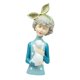 thumbnail image 1 of Busto de niña moderna, estatua artesanal de resina, figura decorativa para TV en el hogar. Azul, 1 of 9