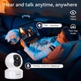 thumbnail image 5 of BoyKeep Cámara para mascotas 2K Cámara para perros con aplicación de teléfono Cámaras WiFi 5G/2.4GHz Cámara de seguridad interior para bebé, giro e inclinación de 360°, audio bidireccional, visión noc, 5 of 5