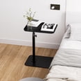 thumbnail image 2 of Sofa Armrest Tray Table for Couch,Side Tv Tray Table, Bamboo Table, Bed Table Adjustable Height Tray Table for Bed Chair or Sofa, Includes Tablet Phone Slot,Black, 2 of 9