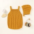 thumbnail image 2 of Newborn Baby Bodysuit Hat 100%Cotton Knit Toddler Girl Clothing Set Infant Kid Boy Top Jumpsuit Outfit 2PC Knitwear Sleeveles, 2 of 6