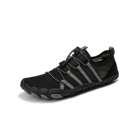 

Crocowalk Womens Mens Aqua Socks Swimming Beach Shoe Athletic Water Shoes Mesh Surfing Barefoot Unisex Lightweight Slip On Flats Black 6.5