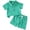 A121-Green, variant on Toddler Boy Summer Outfit for 2-3 Years 2Pcs Baby Boy Summer Outfits 3 6 12 18 24 Months 3 Years Short Sleeve Tree/Gesture Print T-Shirt + Elastic Shorts Sets,A121-Khaki
