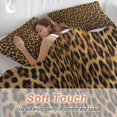 thumbnail image 5 of Brown Leopard Print Bedding 3 Piece Duvet Cover Set Twin Size, Classic Abstract Animal Patterned Soft Microfiber Comforter Cover with Zipper Closure & Pillowcases, Wrinkle & FadeResistant Quilt Cover, 5 of 9