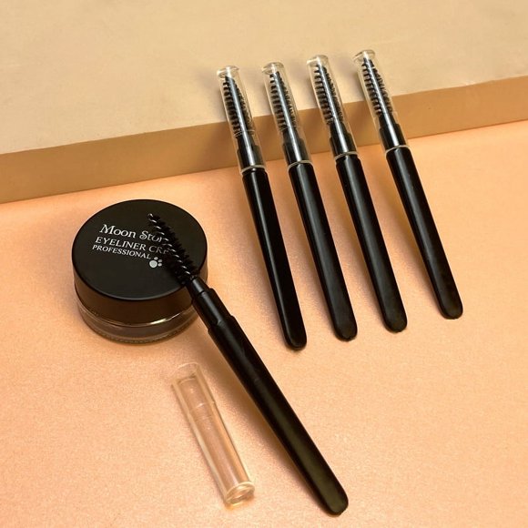 Cepillo de injerto de pestañas multifuncional con cubierta transparente a prueba de polvo Cepillo de espiral portátil para peinar pestañas y cejas