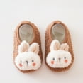 thumbnail image 4 of kamemir Baby Slippers Toddler Boys Girls House Slippers Indoor Home Shoes Warm Slipper Socks for Kids Baby Soft Winter Warm Walking Shoes(Coffee,1-2 Years), 4 of 4