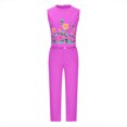 thumbnail image 6 of Turilly Women's Plus Size Clothes Clearance Women's Round Neck Sleeveless Shorts Top Widened Leg Pants Long Pants Se, 6 of 6