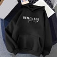 thumbnail image 2 of KIHOUT Spring Winter Womens Tops Fashion Classic Solid Color Long Sleeve Hooded Pocket Tops Sweatshirts, 2 of 4