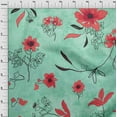 thumbnail image 4 of oneOone Cotton Cambric Sea Green Fabric Floral Botanical Floral With Texture Craft Projects Decor Fabric Printed By The Yard 42 Inch Wide, 4 of 4