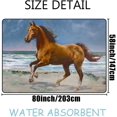 thumbnail image 2 of SKYSONIC Lightweight Soft Area Rugs Chestnut Horse Galloping On Shore Floor Mat for Kids Playing Room Hardwood Floor Living Room 60x39 inch Nursery Rugs, 2 of 6