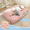 thumbnail image 5 of Bean Bag Chair Bed for Kids, Convertible Bean Bag Folds from Lazy Chair to Floor Mattress Bed, Stuffed Floor Sofa Couch Sofa Bed for Boys and Girls, High-Density Foam Filling, Pink, 5 of 12