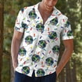 thumbnail image 6 of Funny Alien UFO Christmas Hawaiian Shirt For Men Aloha Mens Hawaiian Shirts Casual Short Sleeve Button Down Shirt Men, 6 of 7