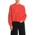 thumbnail image 1 of LUSH Orange Pullover Pompom Cable Knit Sweater Women size L, 1 of 1
