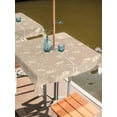 thumbnail image 2 of Outdoor Tablecloth with Umbrella Hole for Patio/Picnic/Party/Camping, Beige Floral Waterproof Table Cloth Square Cover Washable, Vintage Spring Botanical Flowers (54"x 54"), 2 of 8