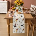 thumbnail image 2 of Yellow Diamond Table Runner - 108 Inch Long Modern Geometric Middle Century Beige Cotton and Linen Blended Dress Scarves Farmhouse Table Runner for Kitchen Dining, Coffee Table, 13" x 108", 2 of 8