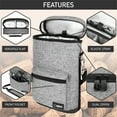 thumbnail image 4 of OPUX Wine Bag 2 Bottle Wine Tote Carrier, Insulated Wine Cooler Bag for Travel Picnic, Leakproof Portable Padded Case, Wine Gifts For Women Men Wine Lovers Christmas, Heather Gray, 4 of 8
