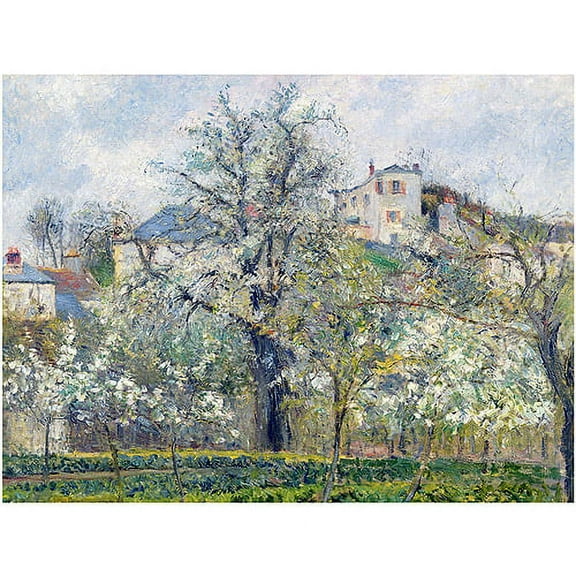 Trademark Fine Art "The Garden at Pontoise 1877" Canvas Art by Camille Pissarro