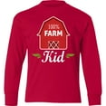 thumbnail image 3 of Inktastic 100 Percent Farm Kid Long Sleeve Youth T-Shirt, 3 of 5