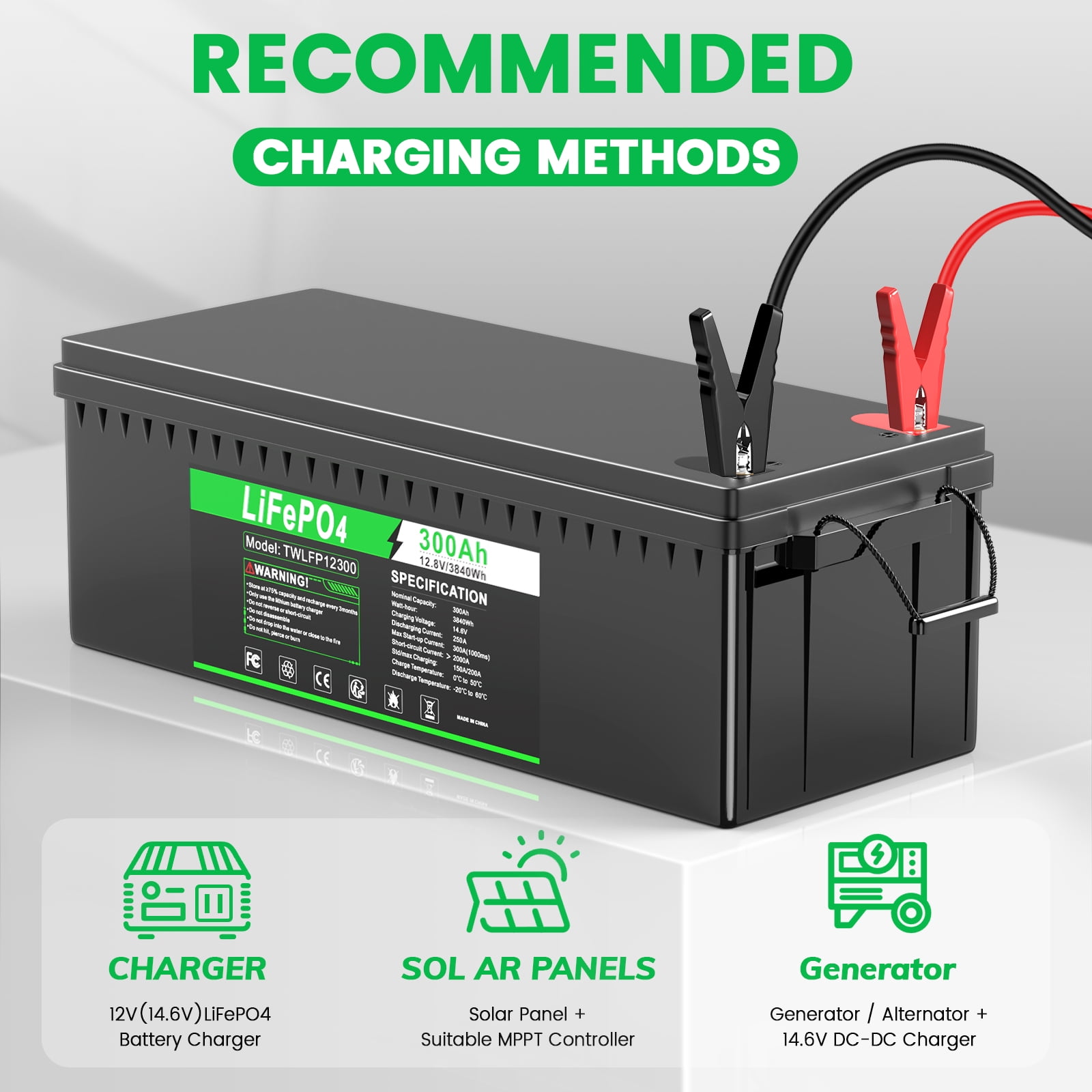 2Packs 12V 200Ah LiFePO4 Lithium Battery, 12.8V Energy LiFePO4 Battery for RV, Camper, Solar, Trolling Motor, Backup Power