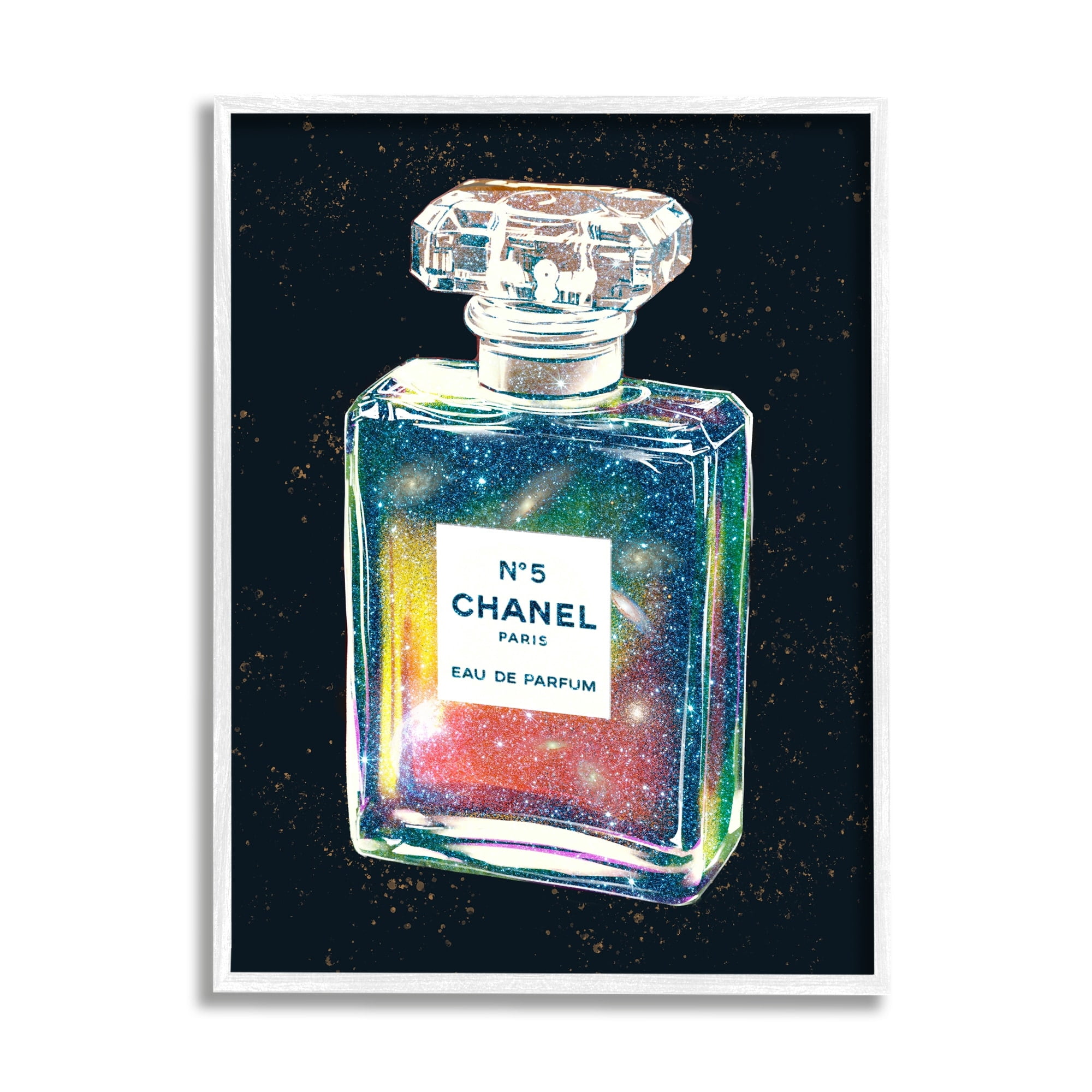 Stupell Industries Luxury Cosmo Perfume Bottle Galaxy Studded Night,11 x 14, Design by Ziwei Li