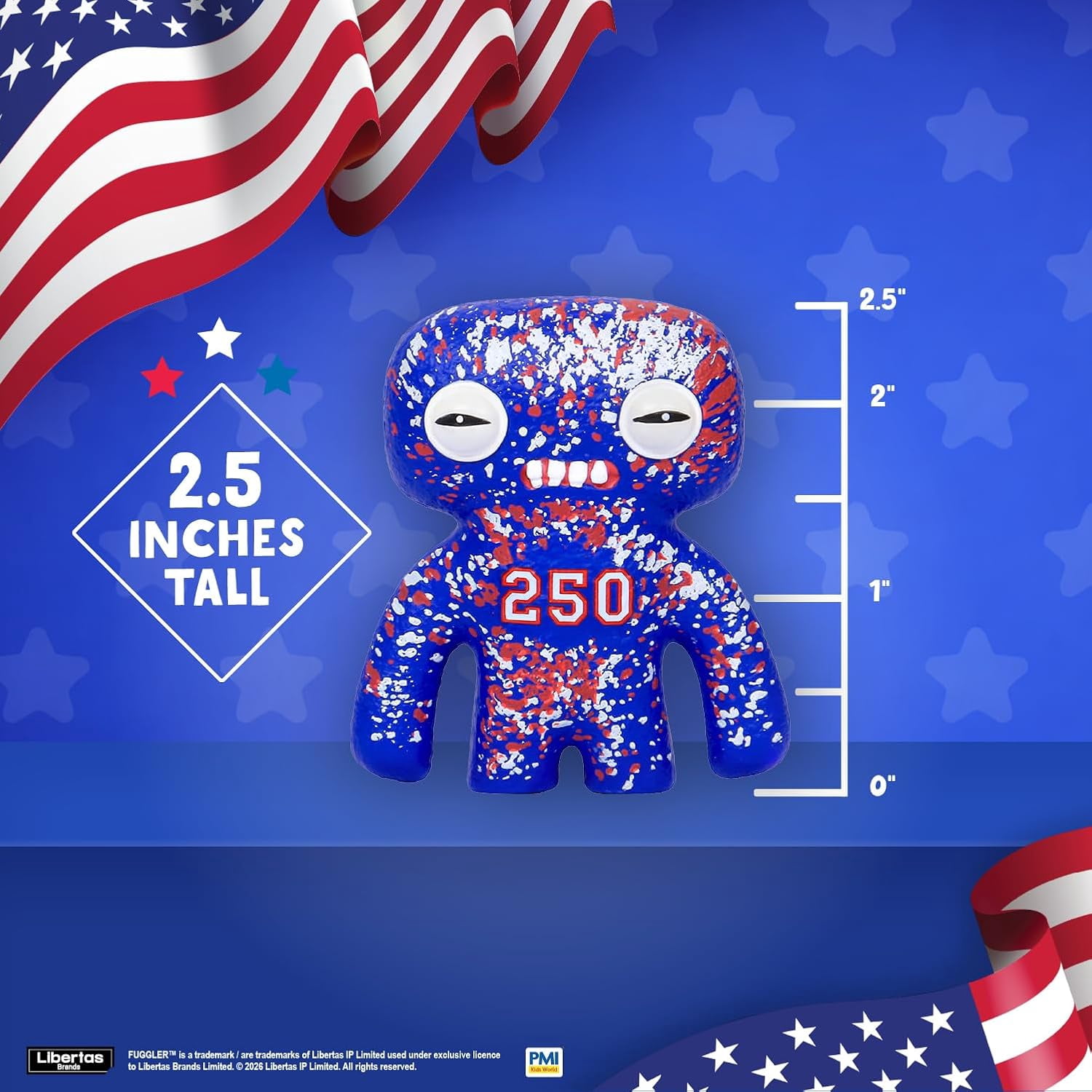 Fuggler USA 250 Anniversary Collectible Figures 5 Pack Deluxe Box