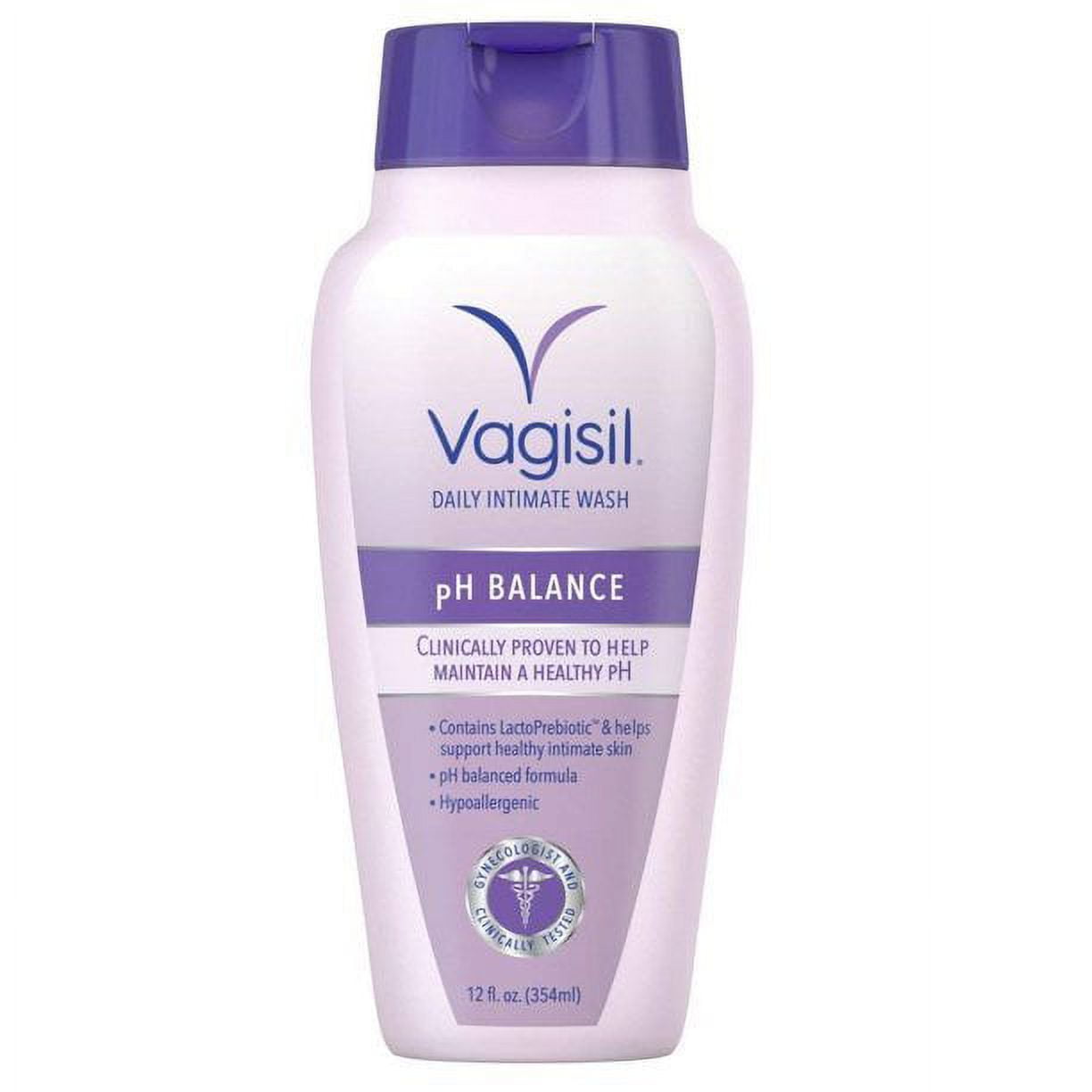 Vagisil Hypoallergenic PhBalance Dye-Free Daily Intimate Wash, 12oz, 4-Pack