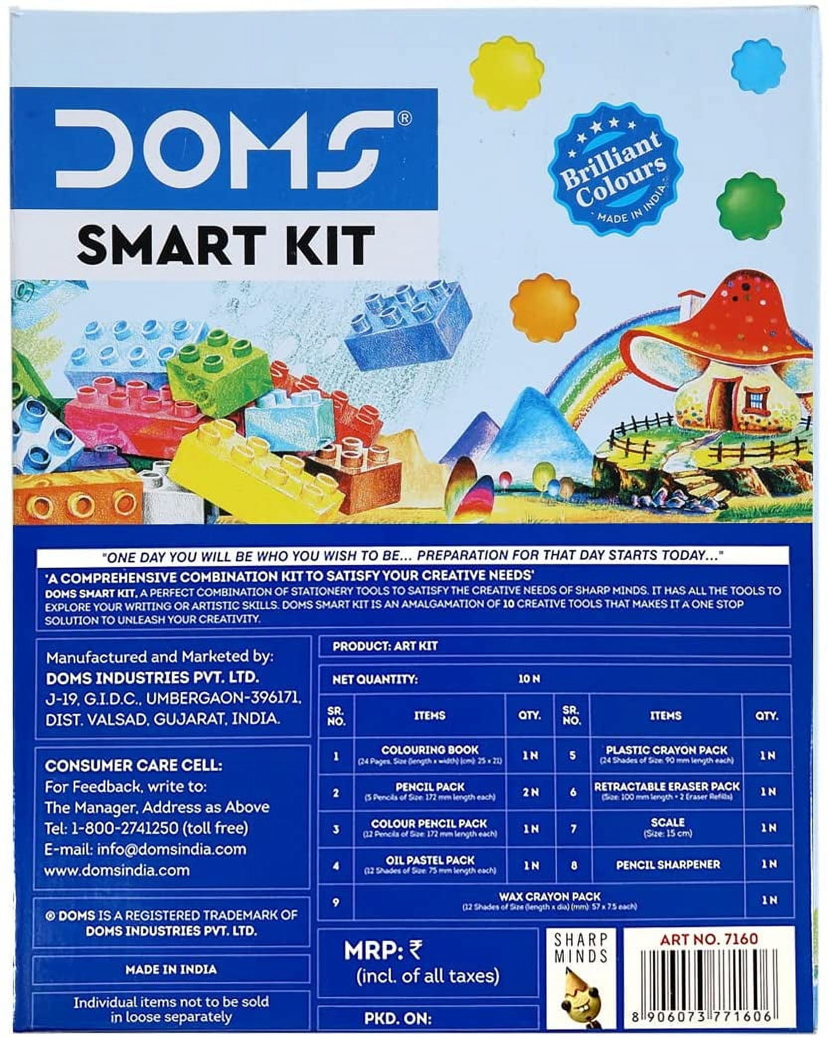 DOMS Pencil Smart Kit WITH TRANSPARENT ZIPPER BAG