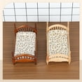 thumbnail image 3 of Sinyiin Artisanal Miniature Single Bed For Model House 1 12 Traditional Blossomy Oaken Addition, 3 of 9