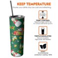 thumbnail image 6 of 20oz Green Christmas Santa and Snowman Pattern Skinny Tumblers Stainless Steel Tumbler with Lid and Straw,Vacuum Insulated Double Wall Travel Tumbler Cups with Cleaning Brush for Coffee,Tea, 6 of 6