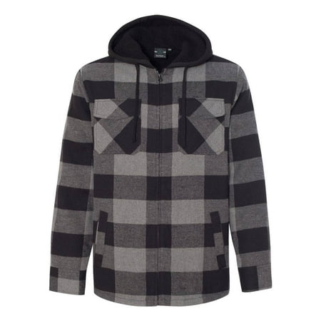 8620 Quilted Flannel Full-Zip Hooded Coat By (Best Quilted Jacket Mens)