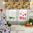 thumbnail image 5 of 2 Pack Valances for Window, Construction Truck Short Curtains for Kitchen Bedroom Living Room, Cartoon Grips and Bulldozers Turmeric Rod Pocket Small Window Treatment Valance Drapes 54 x 18 Inch, 5 of 8