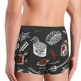 thumbnail image 3 of Uemuo Japanese Sushi Hashi Pattern Men's Boxer Briefs,Trunk Anti-Chafing,Comfortable, Durable, and Stylish Underwear-Small, 3 of 9