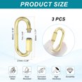 thumbnail image 2 of Chain Connectors, 4mm Thick Quick Link Screw Lock Oval Clips for Chandelier Pendant Lights, Pale Gold, Pack of 3, 2 of 7