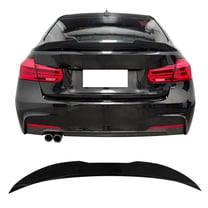 Ikon Motorsports Highkick Rear Trunk Spoiler Wing Lip Exterior Auto Parts For 2012-2018 BMW F30 3-Series & F80 M3 Sedan PSM Style Gloss Black ABS