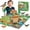 Green, variant on LINXUXIE Kids Microscope, Microscope Kit with Prepared Slides, LED Light & Configured Various Operating Tools, Birthday Chrismas Gifts for 6-8 8-12 Year Old