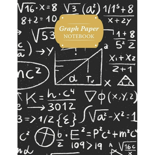 graph paper notebook black and white math print grid paper quad ruled 5 squares paperback walmart com