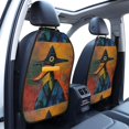 thumbnail image 3 of Naloa Abstract Funny Duck 2Pcs Anti-Kick Back Seat Cover Kick Mat, Car Seat Protector with 3 Storage Pockets, 3 of 8