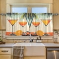 thumbnail image 2 of Yayeee Kitchen Curtains Tier Set of 2 Light Filtering 57"x24" Over Sink Window Panels, Mid Century Glasses, 2 of 7