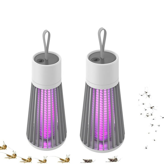 Mosquito outdoor mosquito lamps with lane rope, USB and low noise 2.0, suitable for indoor, family garden, camping, picnic-20-100m (2PCS)
